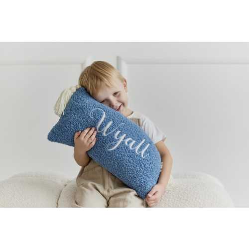 personalised baby pillow Boucle, Nursery Room Decorative Pillow Customisable Cushion Playroom Decor New-Baby Made to order Gift Punch Needle