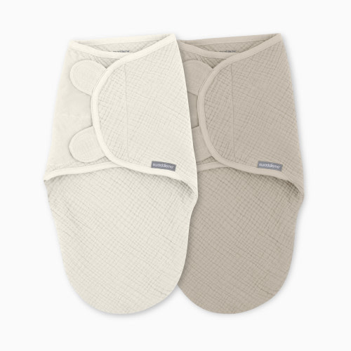 Ingenuity SwaddleMe Muslin Original Swaddle (2-Pack) - Cream/Cashew