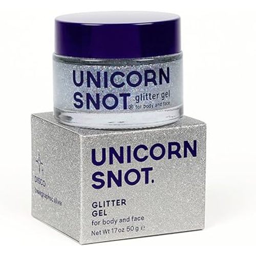 UNICORN SNOT Holographic Face Glitter & Body Glitter Gel | Hair Glitter, Vegan & Cruelty Free, 1.7 oz Silver Glitter (Disco)