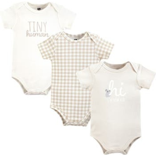 Soft Cotton Bodysuit Triple Pack, 0-3M