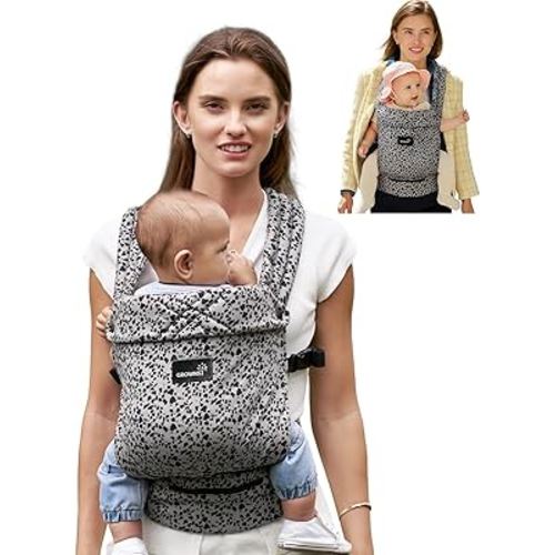 GROWNSY Baby Carrier Newborns to Toddlers, Ergonomic Baby Toddler Carrier Wraps with Head Support, Easy to Wear, Infant Carrier Baby Gift, Travel and Hiking Friendly, 7 to 44 lb (Gray-Leopard)
