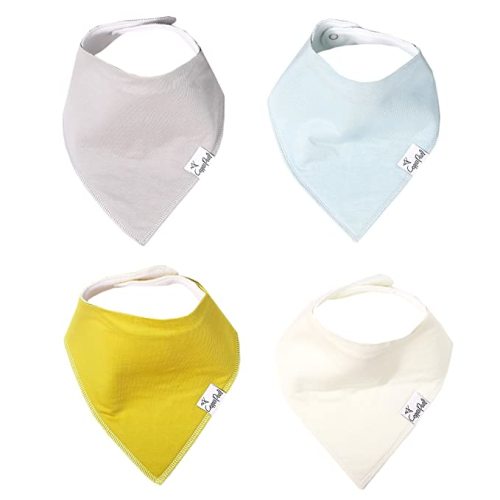 Copper Pearl Baby Bandana Drool Bibs for Drooling and Teething 4 Pack Gift Set Stone, Soft Set of Cloth Bandana Bibs for Any Baby Girl or Boy, Cute Registry Ideas for Baby Shower Gifts