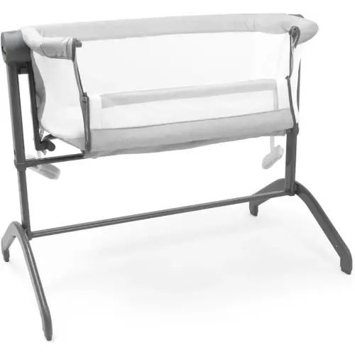 Baby Delight Beside Me Wink Bassinet | Bedside Sleeper | 7-Position Height Adjustment | Pebble Grey