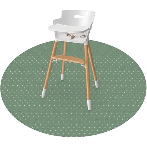 WeeSprout Baby Splat Mat for Kids, Large 51” x 51” Floor Playmat with Durable, Waterproof Surface and Non-Slip Bottom for Infants to Toddlers Under highchair, Arts and Crafts, picnics and Play