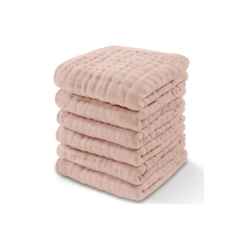 Baby Muslin Cotton Washcloths, Pack of 6