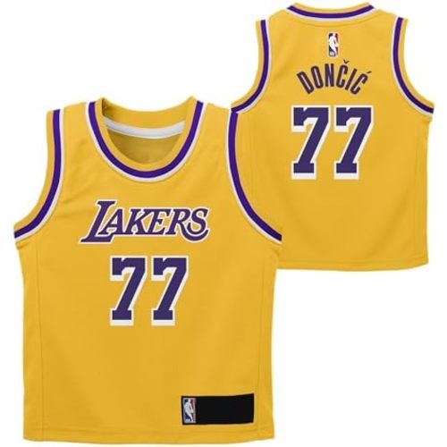 Outerstuff Luka Doncic Los Angeles Lakers NBA Infants Player Jersey, Yellow, Icon Edition, 12-24 Months