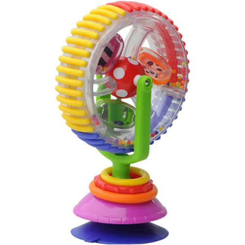 Spinner Activity Toy with Suction Cup Baby High Chair Toy Ferris Wheel Interactive Toy STEM Learning Toy for Baby Early Development Feeding Plaything