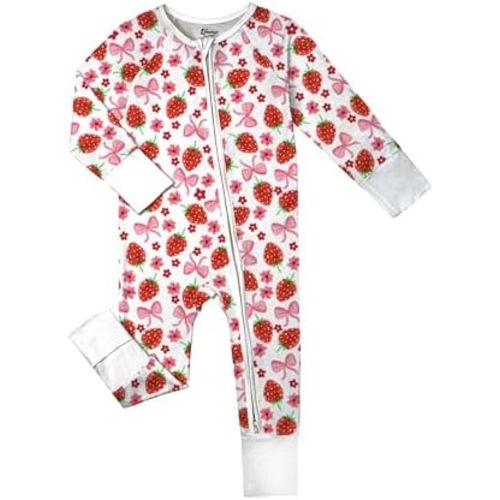 Weiwei Bamboo Viscose Baby Pajamas Boys Girls, 2-Way Zipper Romper, YKK, Preemie & Newborn Sleepers 0-24 Months