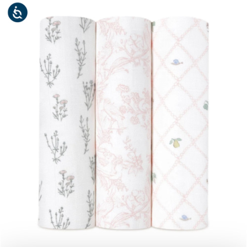 French Floral Silky Soft Swaddle 3 Pack | aden + anais