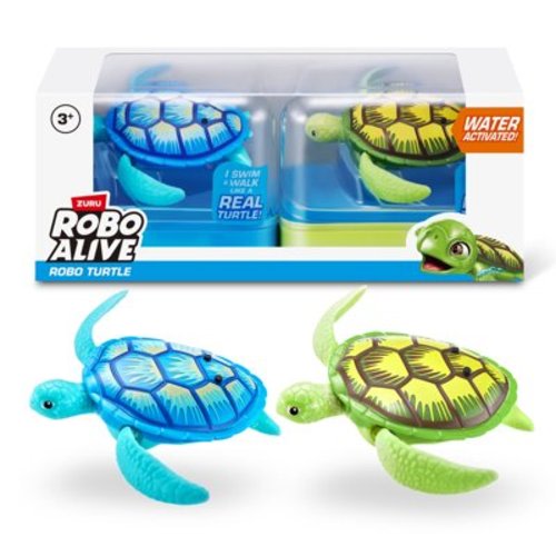 Robo Alive Turtles Electronic Robot Toy (2 Pack), Water Activated Toy for Child by ZURU