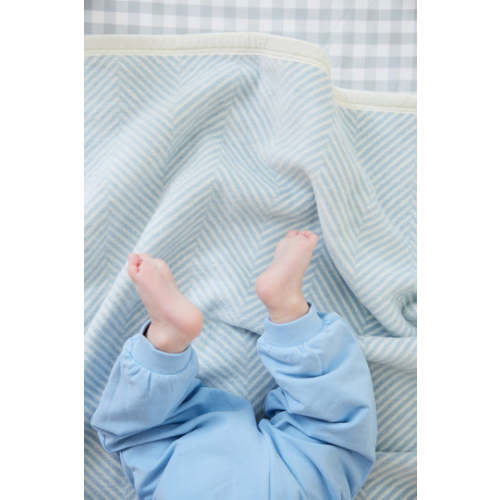 Harborview Herringbone Sky Mini Blanket