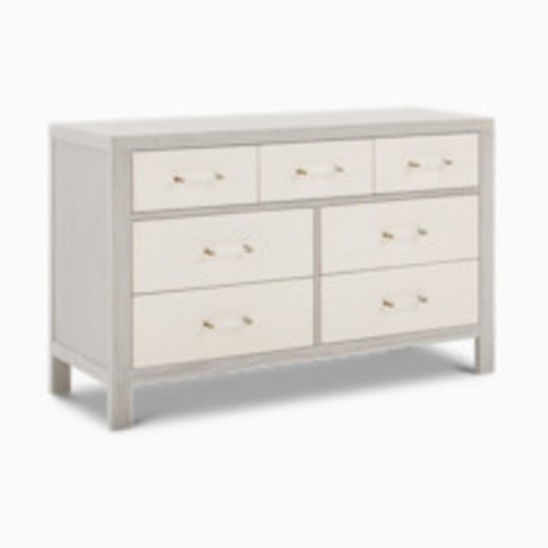 Namesake Eloise 7-Drawer Assembled Dresser - White Driftwood And Performance Pearl Eco-Weave