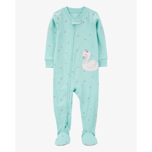 Baby 1-Piece Swan Print 100% Snug Fit Cotton Footie Pajamas - Carter's | Carter's
