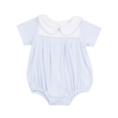 Classic Box Pleat Bubble, Stripe Classic Blue