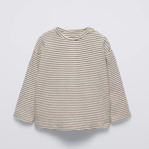 STRIPED SOFT TOUCH SHIRT - Ecru | ZARA United States