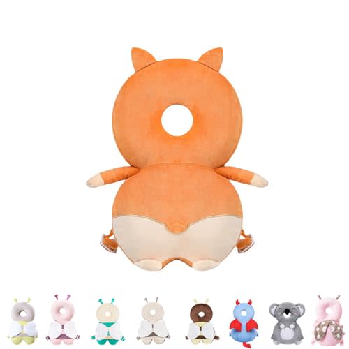 Raelitego Baby Head Protector Backpack Pillow for Falling Crawling and Walking Toddler Essentials Infant Toys Helmets Baby Lover Gifts for 0.5-3 Years 6-12 months (Yellow_Corky)