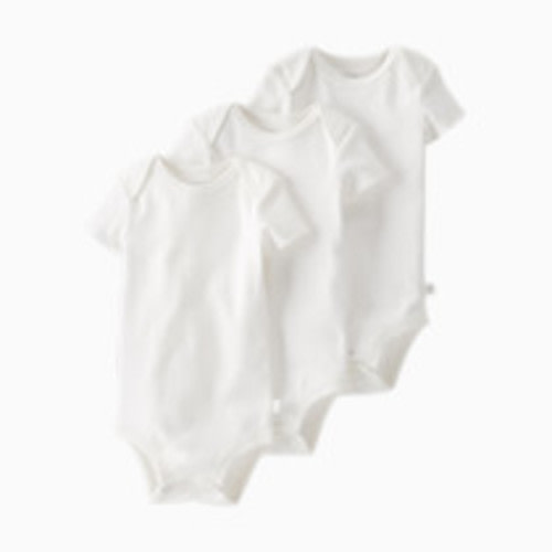Carter's Little Planet 3-Pack Organic Cotton Rib Bodysuits - White, 0-3 M