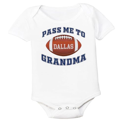 Football Pass Me to GrandMa Baby Bodysuit for Dallas Fans