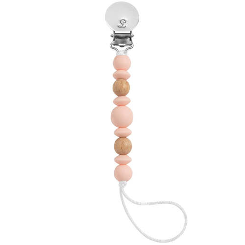 Loulou Lollipop Luna Pacifier Clip - Pink Salt