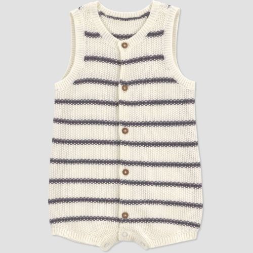 Carter's Just One You® Baby Striped Sweater Romper - Ivory Newborn