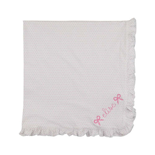 Pink Dot Knit Baby Blanket