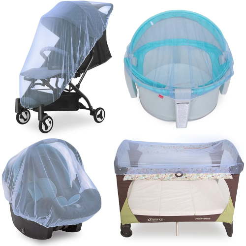 Mosquito Net for Stroller Baby Mosquito Net Perfect Bug Net for Strollers, Bassinets, Cradles, Playards, Pack N Plays and Portable Mini Crib, Baby Insect Netting, 1 Pack