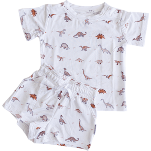Neutral Dinosaurs Shortie Set, 3-6M