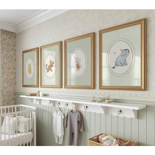 8 Cottagecore Winnie The Pooh Nursery Wall Art Prints, Classic Winnie The Pooh Baby Shower Gift Nursery Decor,Winnie The Pooh Nursery Prints
