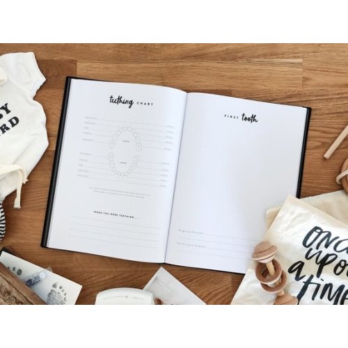 My Little Baby Book, Minimalist Baby Memory Book, Baby Journal, Pregnancy Journal, Baby Keepsake
, 
              Black Book