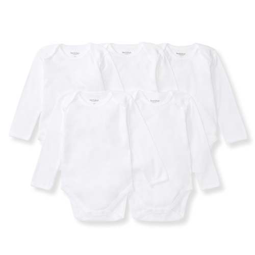 Bee Essentials Organic Long Sleeve Baby Bodysuit 5 Pack – Burt's Bees Baby
