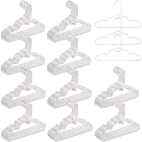 Amazon.com: 100 Packs Baby Hangers for Closet Plastic Baby Clothes Hangers with Clips for Nursery Kids Hangers for Closet Organizer, Stack-able Hangers for Newborn, Infant, Toddler, Children, Space-Saving : Home & Kitchen