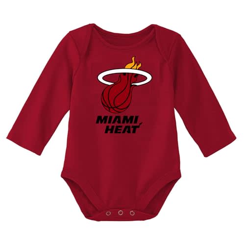Outerstuff NBA Newborn & Infants 0-24 Months Official Primary Logo Long Sleeve Bodysuit Creeper Romper