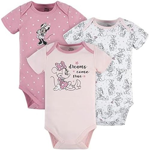 Disney Baby Mickey Mouse 3-Pack Short Sleeve Onesies Bodysuits
