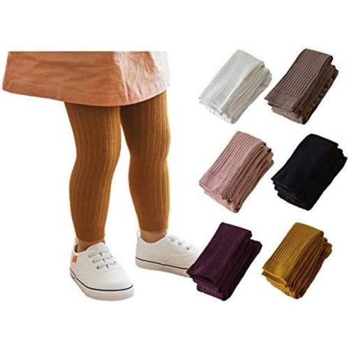 6 Pack Cable Knit Leggings Unisex Infant Toddler Litter Kid Footless Pant 0-6T