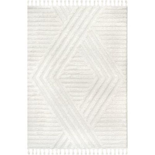 Nuloom Risette Solid 4x6 Shag Indoor Area Rug For Living Room Bedroom Dining Room Nursery, Beige