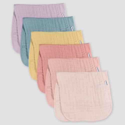 Gerber Baby 6pk Burpcloths, Color: Pink