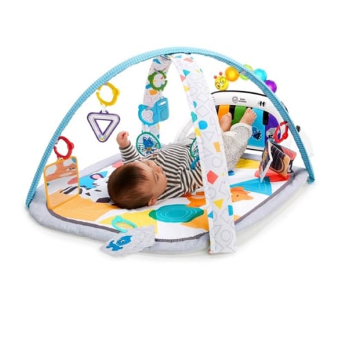 Baby Einstein 4-in-1 Kickin' Tunes Music and Language Play Gym and Piano Tummy Time Activity Mat