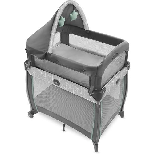Graco® My View 4 in 1 Bassinet | Infant to Toddler Bassinet with 4 Stages Derby 23.19x33.5x32.25 Inch (Pack of 1)
