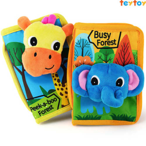 teytoy Baby Quiet Books Animal Cloth Book Infant Soft Activity Books C