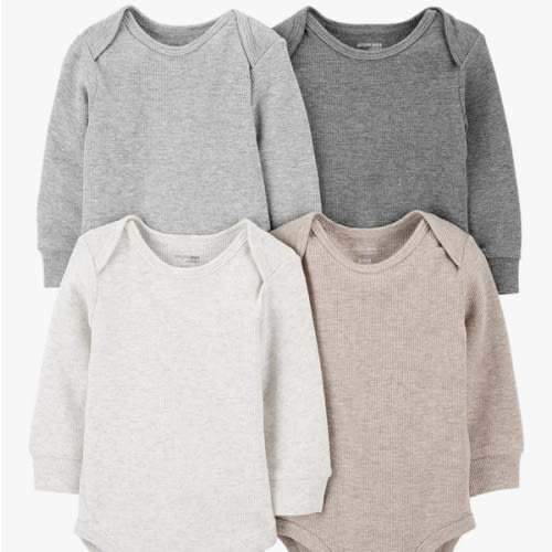 Simple Joys by Carter's Baby 4-Pack Long-Sleeve Thermal Bodysuit