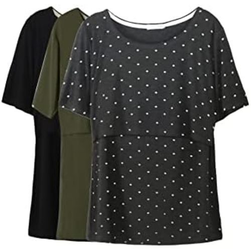 Smallshow Women's Maternity Nursing Tops Short Sleeve Breastfeeding Clothes