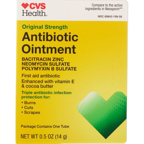 CVS Original Strength Antibiotic Ointment, 2 Ounces, 1 Ounces, 0.5 Ounces