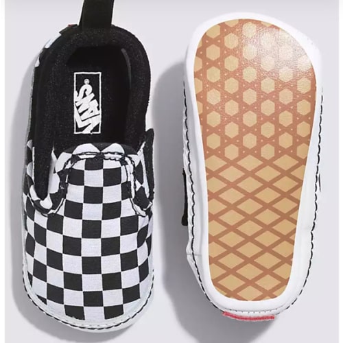 Infant Slip-On V Checkerboard Crib Shoe