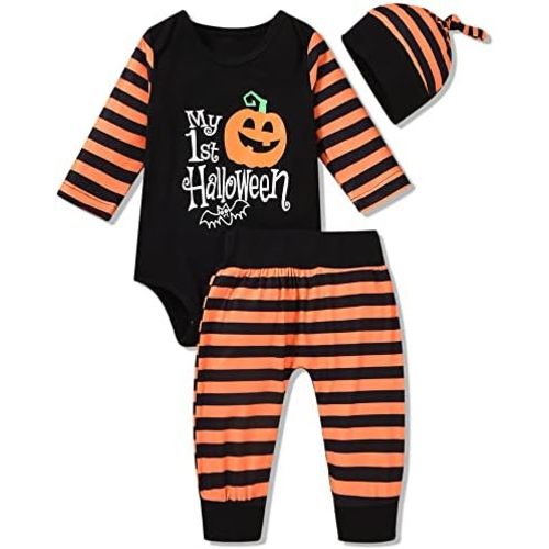 Aalizzwell Preemie Newborn Infant Baby Boys Clothes Bodysuit Romper Pants Hats Outfit Fall Winter Set