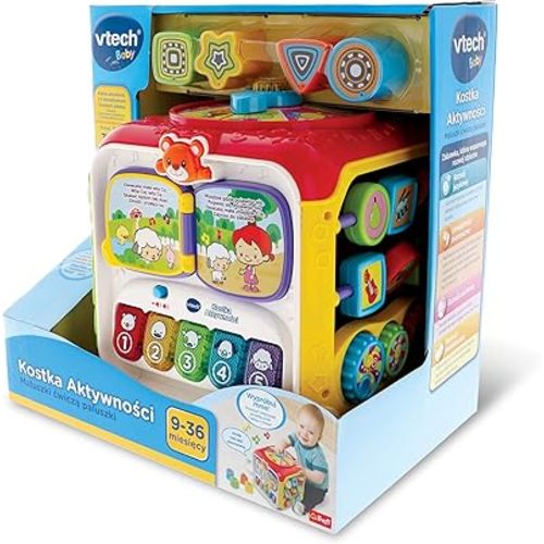 VTech Trefl Activity Cube, Electronic Educational Toy, 6 Color Walls, Shape Recognition, Learning First Words, Gift for Child, Toy for Child from 9 Months