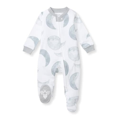 Burt's Bees Baby Boys' Sleep & Play PJs, 100% Organic Cotton One-Piece Zip Front Jumpsuit, Baby Boys Footie Pajamas & PJs