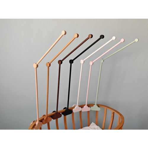 Natural Wood Baby Crib Mobile Arm: Universal Fit, Tool-Free