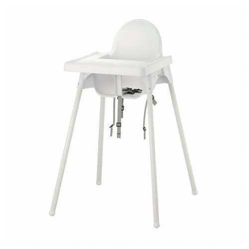 ANTILOP
High chair with tray, white/white