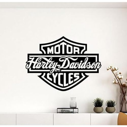 Harley Davidson Wall Decal Vinyl Sticker Motorcycle Poster Sign Print Garage Wall Art Decor Mural Indoor Outdoor Decal 3257