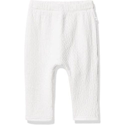 HonestBaby Matelasse Harem Pants Cozy Roomy Fit Pull on Bottoms 100% Organic Cotton for Infant Baby Boys, Girls, Unisex